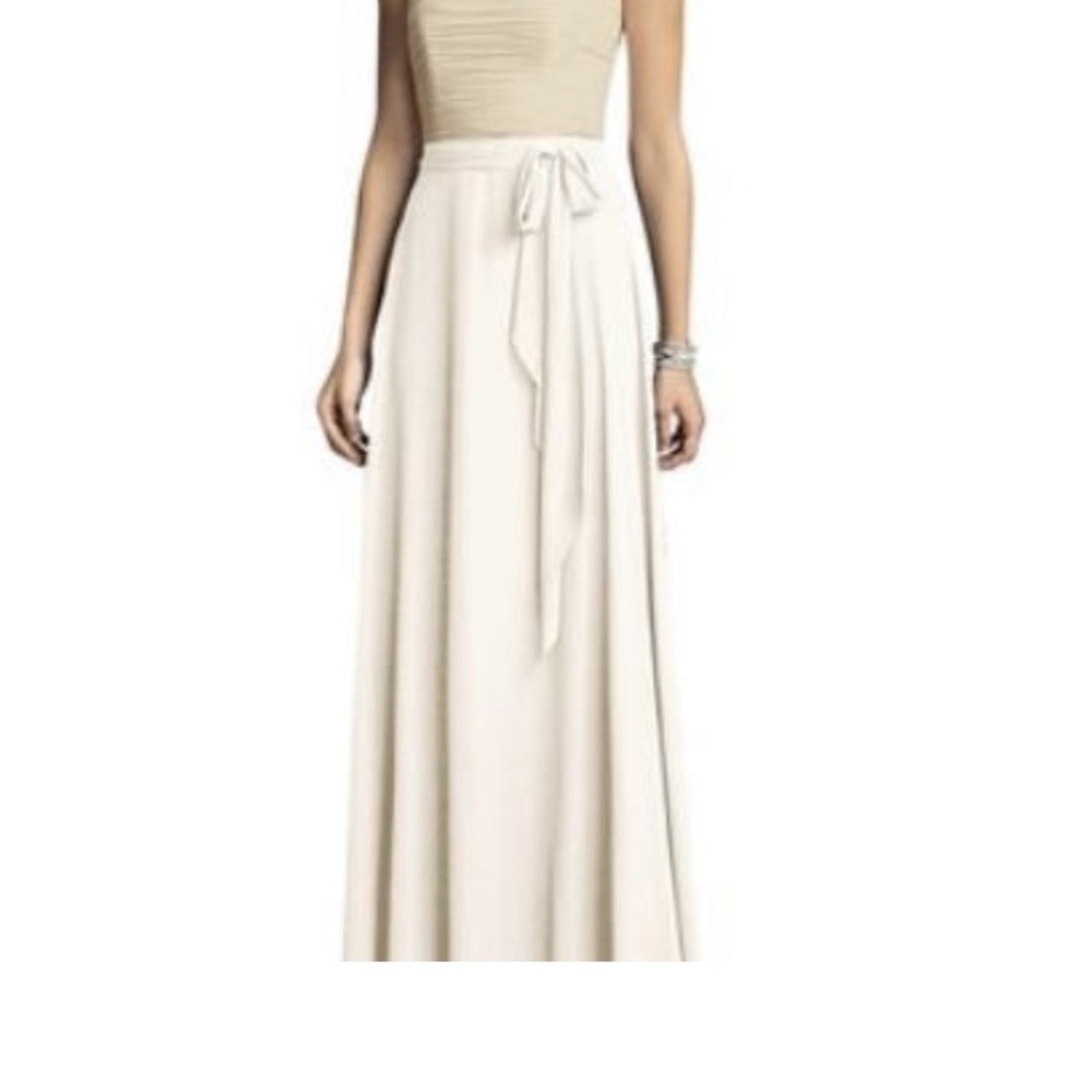 Elegant Cream Maxi Skirt